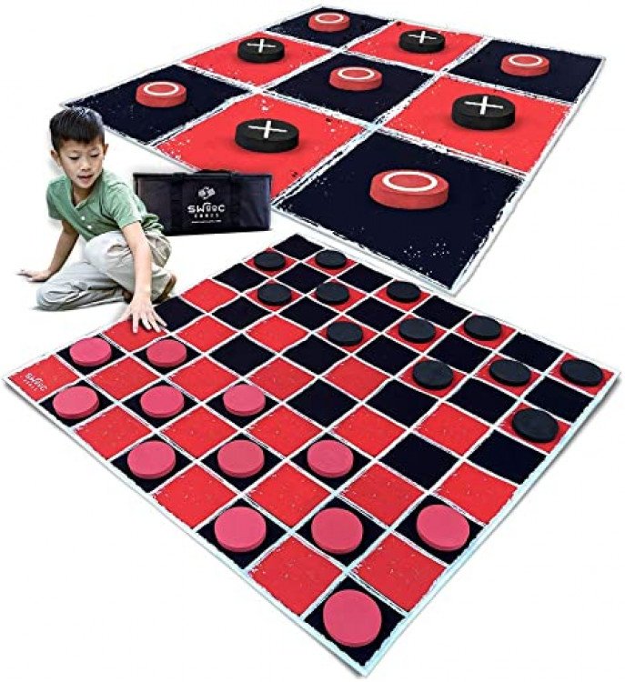 Checkers/Tic Tac Toe Combo